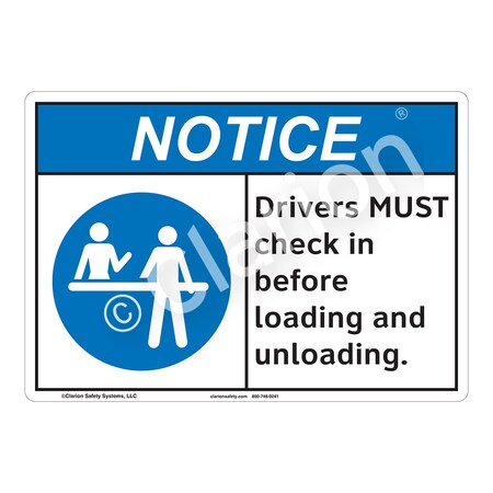 ANSI/ISO Compliant Notice Drivers Safety Signs Outdoor Flexible Polyester (Z1) 10 X 7